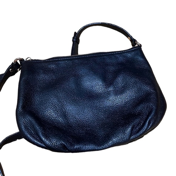 Michael Kors Black and Gold Pebbled Leather Crossbody - Picture 3 of 10